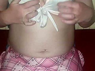 Using vibrator in sexy underwear for orgasm