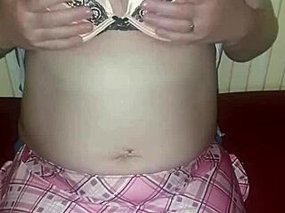 Using vibrator in sexy underwear for orgasm