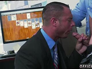 Gay boy earns that bonus in hot sex movie action!