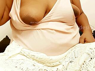Desi Indian Maid's Big Boobs Tease in Contrast