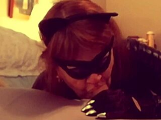 Catgranny Sucks Off Batman in Wild Cosplay Action