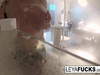 leya falcon masturbates big tits in shower with camera