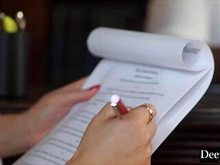 Deeper Naughty Secretary Valentina Rides Her Boss's BBC in Cowgirl and Spooning Positions