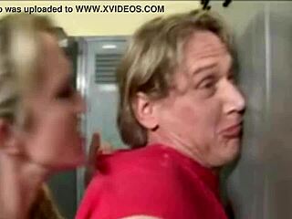 we're fully clothed lesbians dominating this guy with handcuffs and handjobs