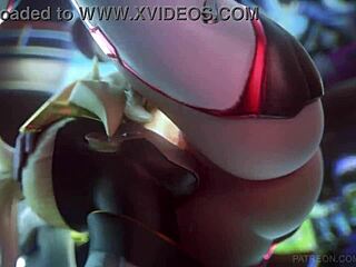 Oh wow, D.Va and Mercy are deflowering Widowmaker in a hot lesbian threesome!