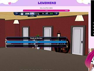 Watch Lewdneko's Explosive Orgasm as She Toys with Vibrators in Harem Hotel Game!