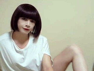 holy crap, check ting xuan’s blowjob and anal play with a huge toy!