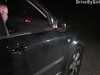 Krystal Swift has a gang bang at an unknown location and enjoys oral sex with strangers outside.