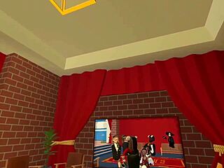 A femboy masturbates in a public recreation room and is caught on camera.