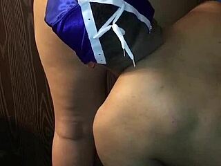 admiring and slapping latin ass