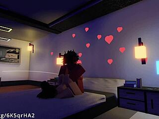 demon seduces hot fan on roblox for intense missionary fucking and creampie.