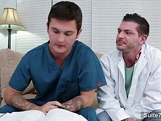 Horny tattooed gays bang hard