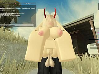 blonde bitch deepthroats and gets anal fucked