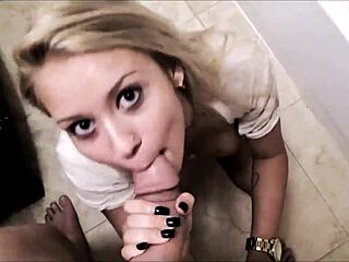 Blonde Babe in Bathroom Quickie