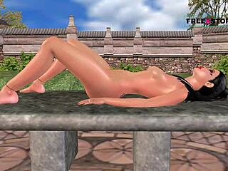 A 3D animated porn video of an Indian girl who pleases herself with a carrot.