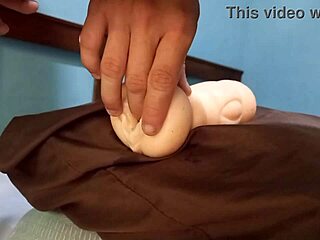 Fucking that rubber vagina nicely