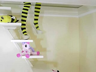 Petite Girl In Bee Costume Licks And Sucks Cocks