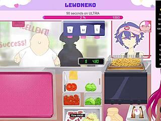 Vtuber Lewdneko Dives Into Femboy Burgers With Cute Shemale Moaning in Wild Anal Play