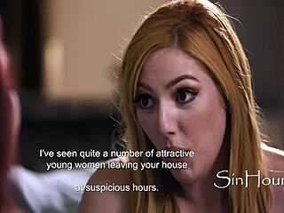 Bbw redhead milf dominates nosy neighbor in a cheating lesbian twist. She flips the script with raw power!