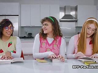 nerdy girlfriends share wild book club foursome