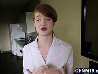 cfnm teen takes big cock pounding in wild session