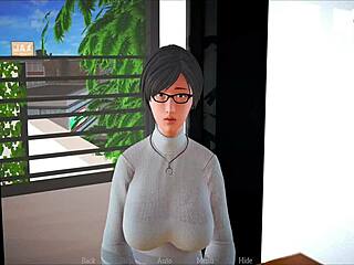 Check out this erotic 3D anime family game scene