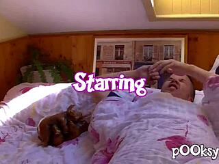 Gabriella bends over naughty in pantyhose