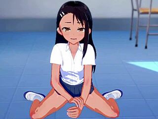 Nagatoro jerks you off and gives blowjob after school