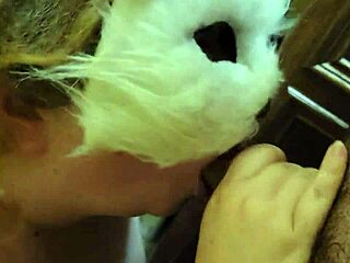 Fat BBW amateur gets quick blowjob and doggystyle sex in closet, spanking and creampie.