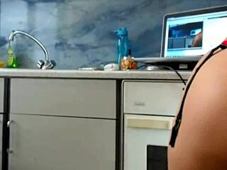 ultimate pleasure with topless twerking and booty spreading in garage