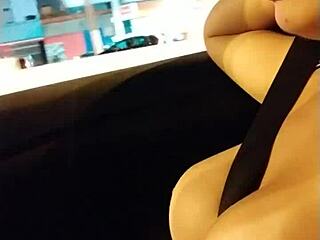 Peruvian Brunette Flashes Tits in Sao Paulo Traffic