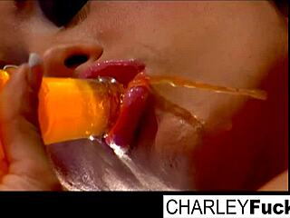 charlie enjoys slippery wet oral fun with sexy brunette capri's big tits and ass