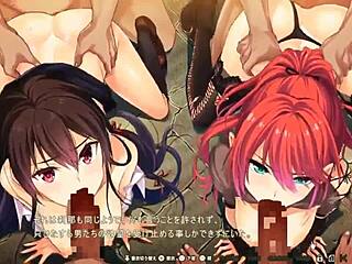 A hot anime scene with a vampire