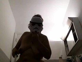danyza plays as a storm trooper with toys