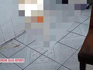 Sultry Brazilian housewife's steamy encounter with friend's companion