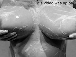 my girlfriend's tits and pussy in the bath