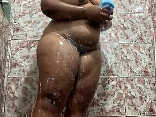 I caught the brunette hiding in the bathroom and had sex with her