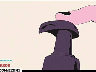 Hot girl's intense anal play and creampie in cartoon