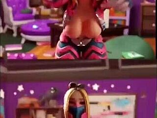 Detailed Compilation Of Fortnite Gameplay Featuring Anime-Style Characters And Hentai-Inspired Scenes