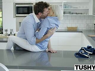 Tushy teen takes big cock anal cowgirl.