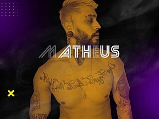 Brunette bombshell sucks big cock backstage with Matheus Castro!