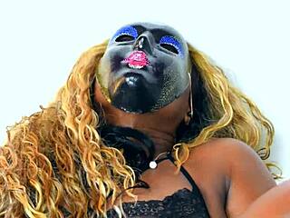 Lesly tries out a large toy in her collection