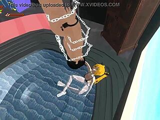 Femdom vampire dominates in whirlpool pov piss game