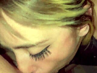 messy deepthroat with cum on dick