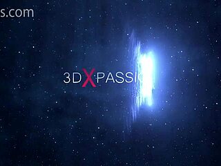 Futanari sci-fi adventure with big tits and rough anal sex