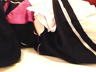 my sefre in maid rem cosplay gives amazing head