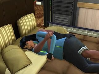 He Cums on His Horny Fuck Friend in Sims4