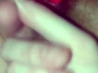 She Moans Deeply Fingering Her Wet Pussy As I Thrust The Gigantic Dildo Inside Her