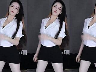 Hot dancing girl in pantyhose works as a secretary in this Netflix porn video