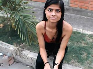 found a cute latina emo, took her home, and banged her creamy pussy!